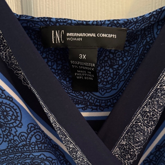 INC International Concepts Blue Maxi Dress - Picture 2 of 6